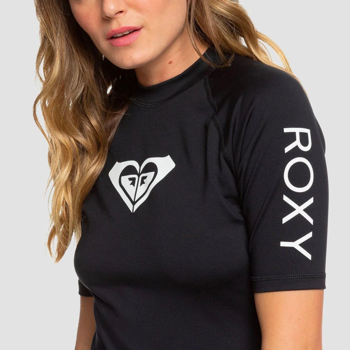 Roxy Whole Hearted Short Sleeve UPF 50 Rash Vest Anthracite - Womens - Image 2