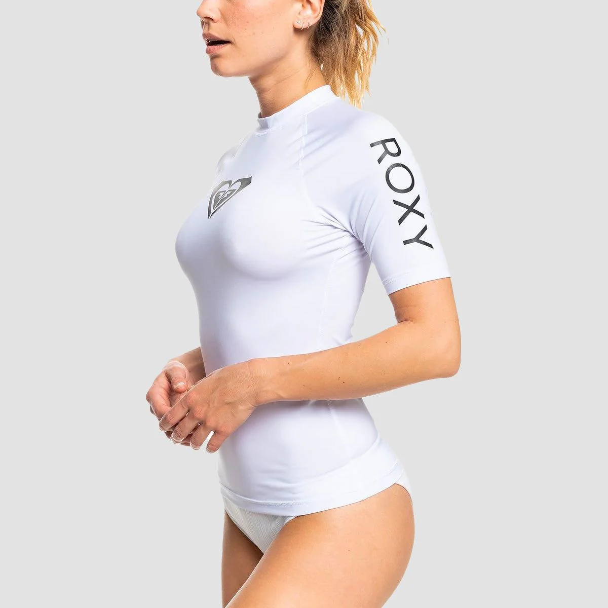 Roxy Whole Hearted Short Sleeve UPF 50 Rash Vest Bright White - Womens - Image 2