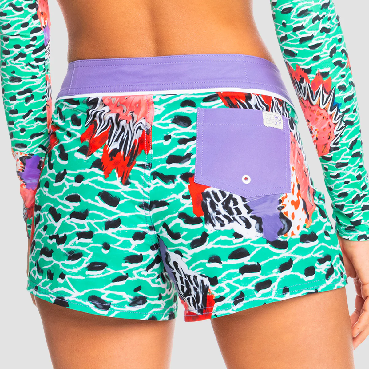 Roxy X Stella Jean 2" Boardshorts Holy Green Melie - Womens - Image 2