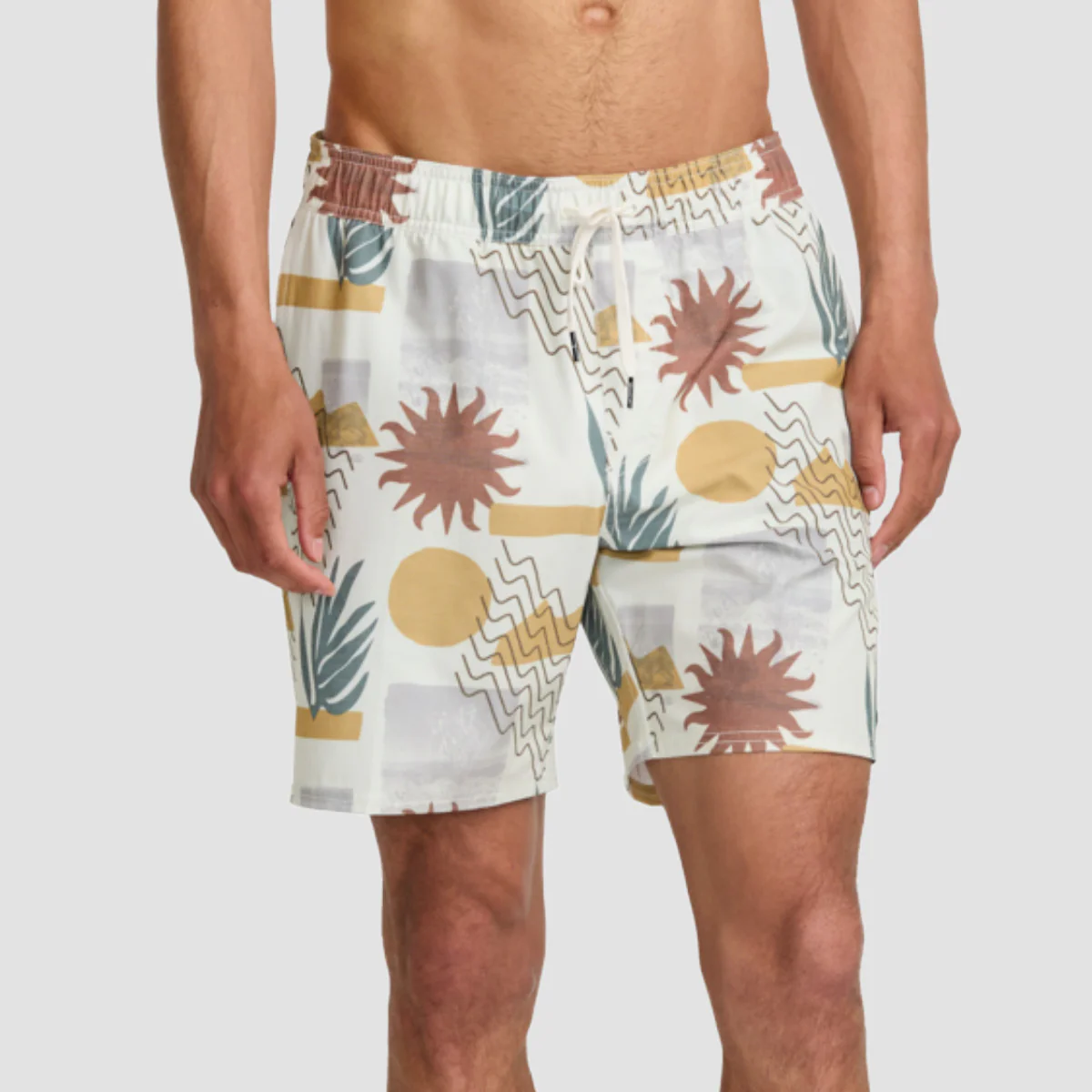 RVCA Atlas Elastic 17" Swim Shorts Natural