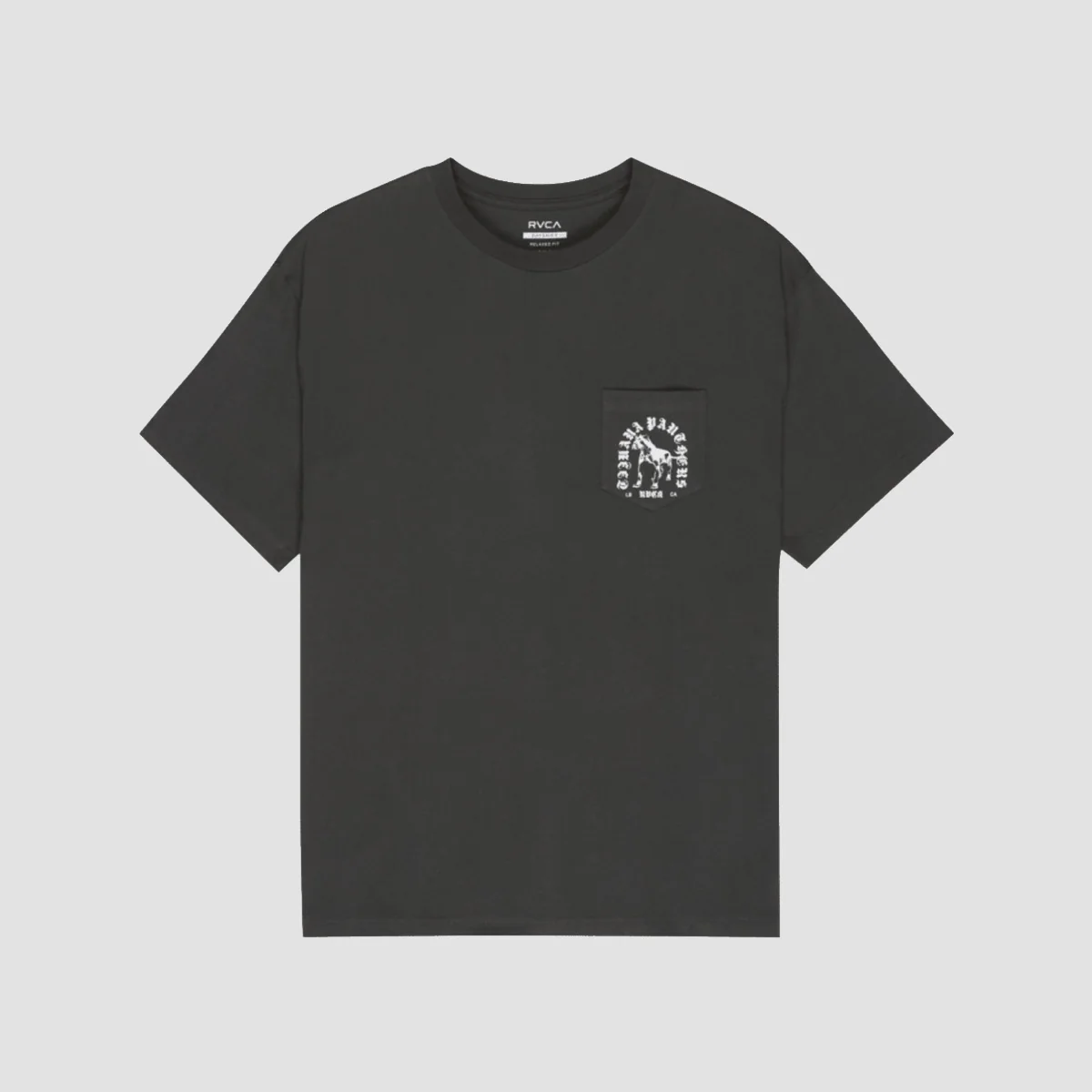 RVCA Bad Panther Pocket T-Shirt Pirate Black - Image 2