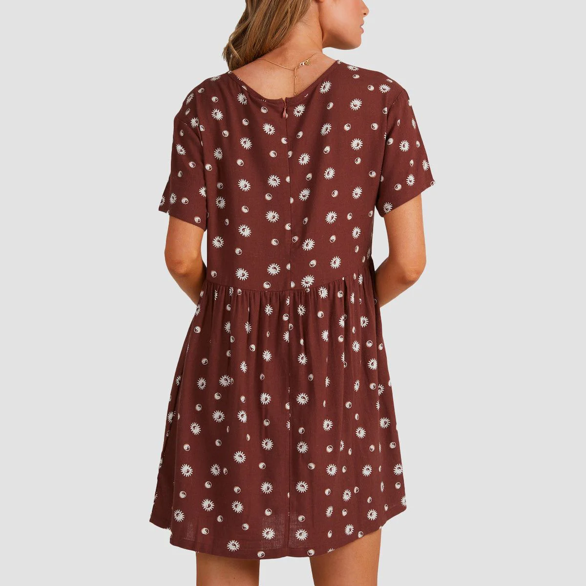 RVCA Balance Act Babydoll Dress Cappuccino - Womens - Image 3
