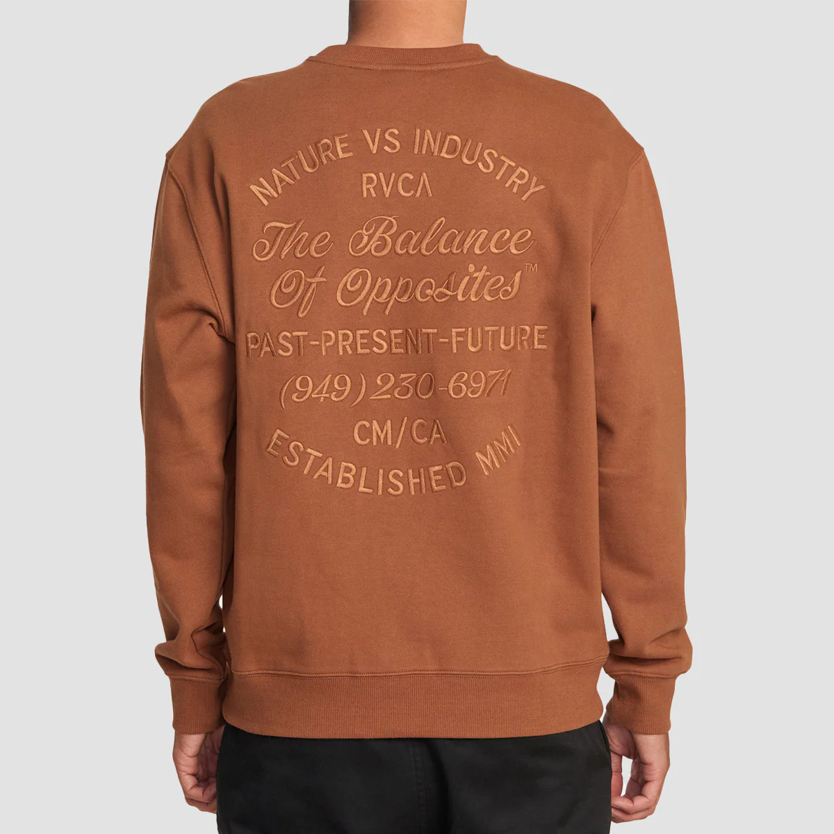 RVCA Balance Cafe Crew Sweatshirt Rawhide - Image 2