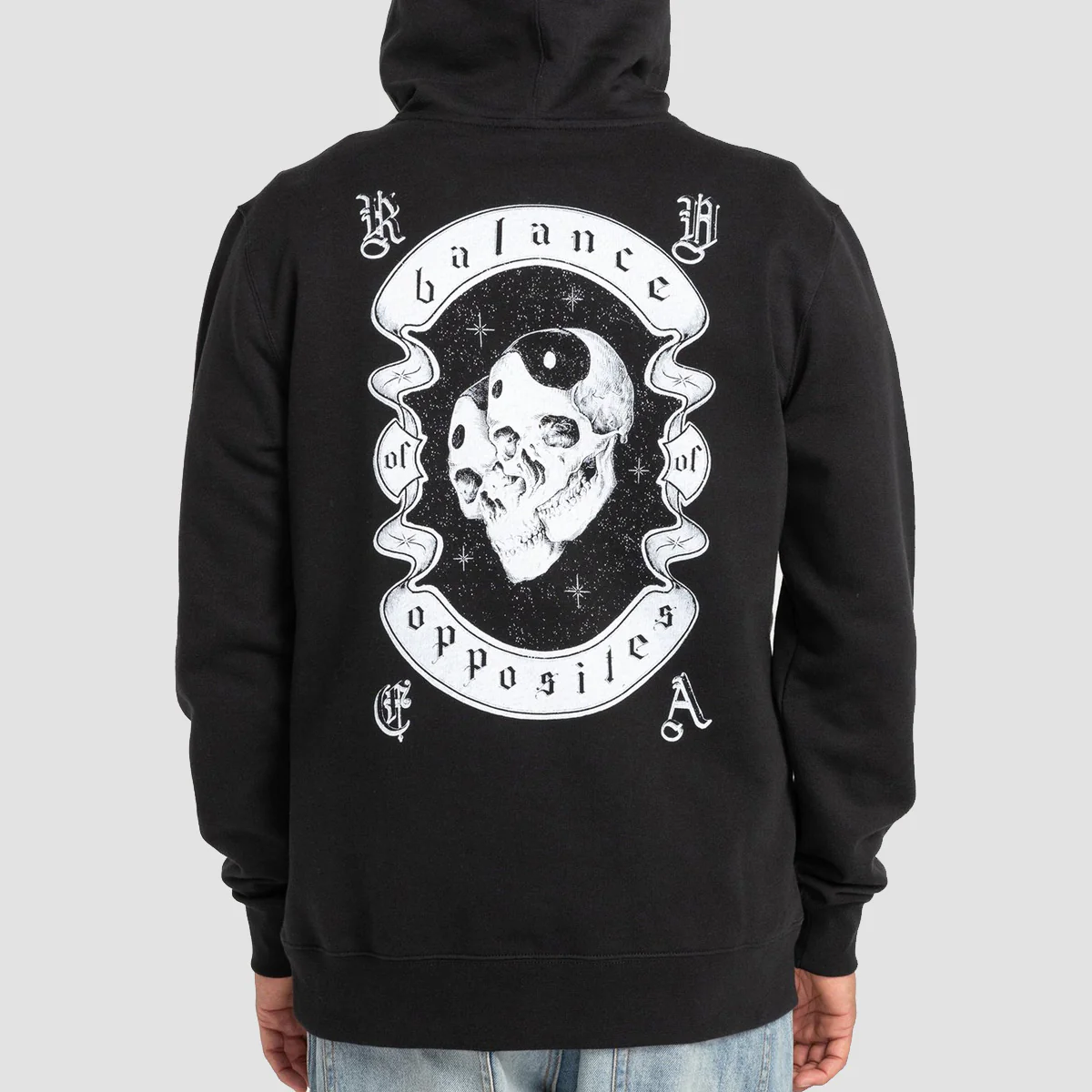 RVCA Benjamin Jean Jean Cosmic Pullover Hoodie Black - Image 2