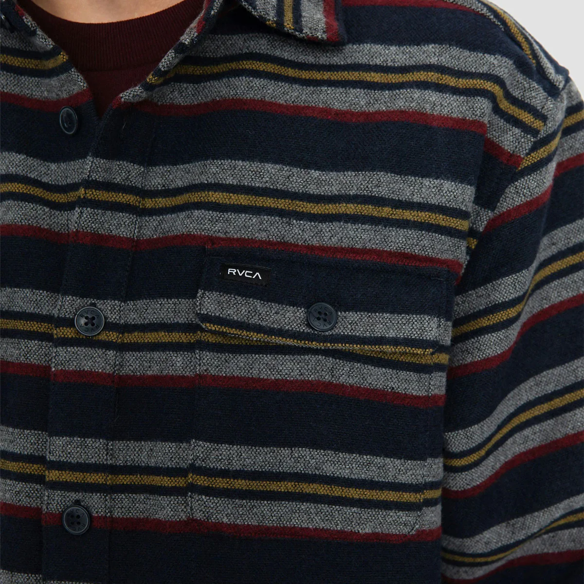 RVCA Blanket Longsleeve Shirt Navy - Image 3