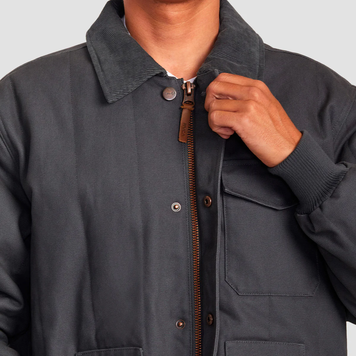 RVCA Chainmail Plus Insulated Quilted Jacket Garage Blue - Image 5