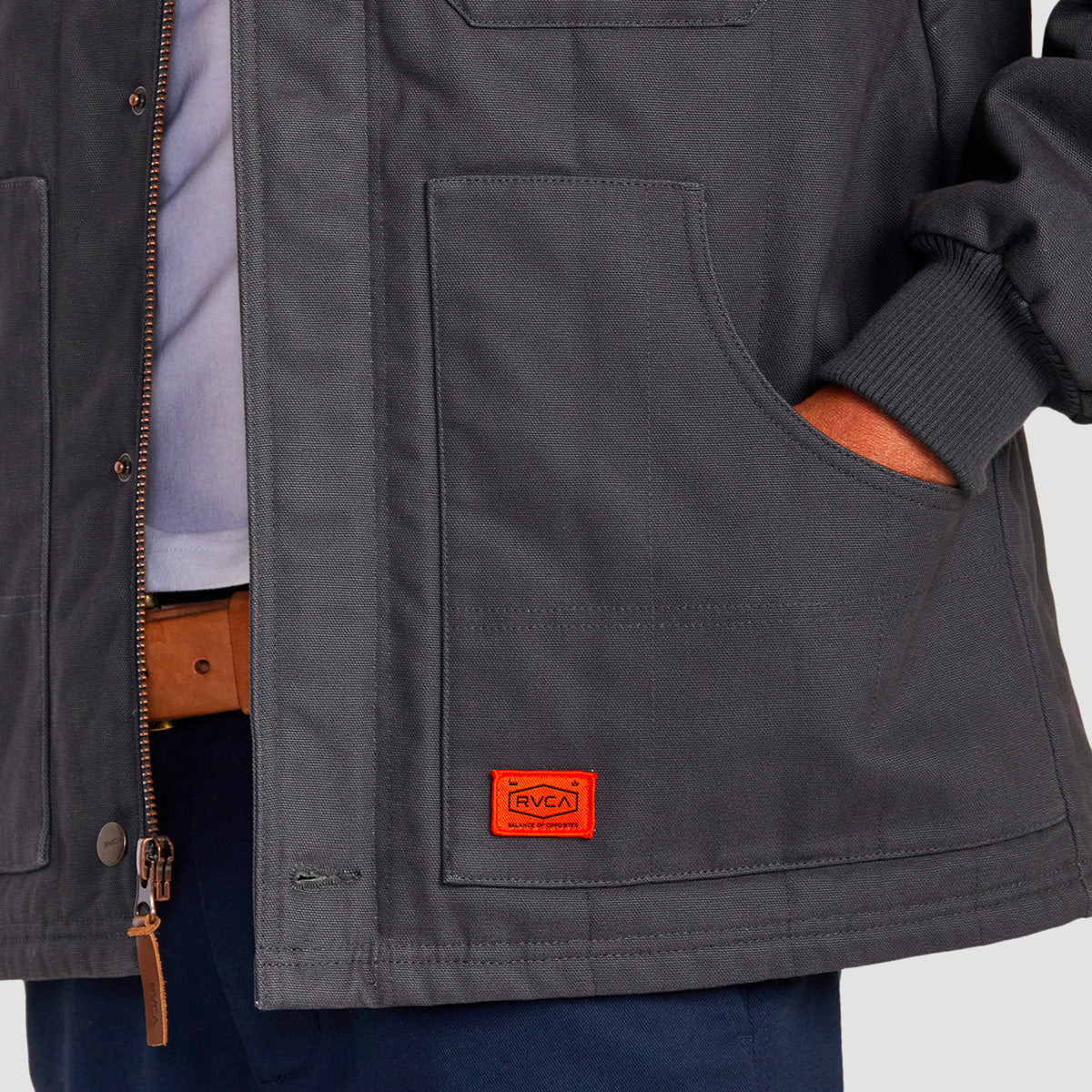 RVCA Chainmail Plus Insulated Quilted Jacket Garage Blue - Image 6