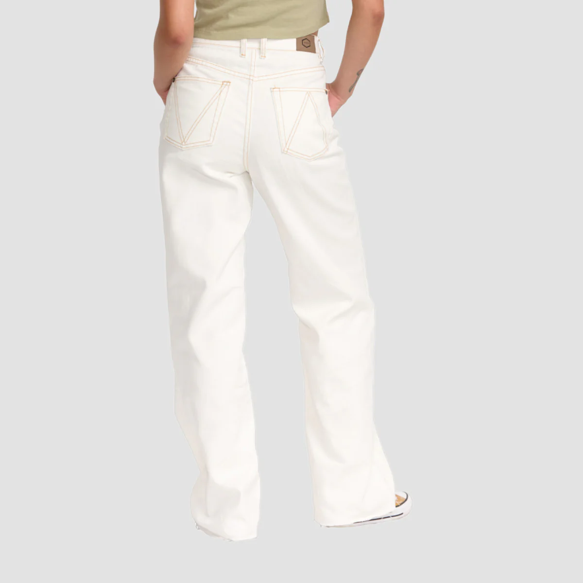 RVCA Coco Relaxed Fit Jeans Vintage White - Womens - Image 2