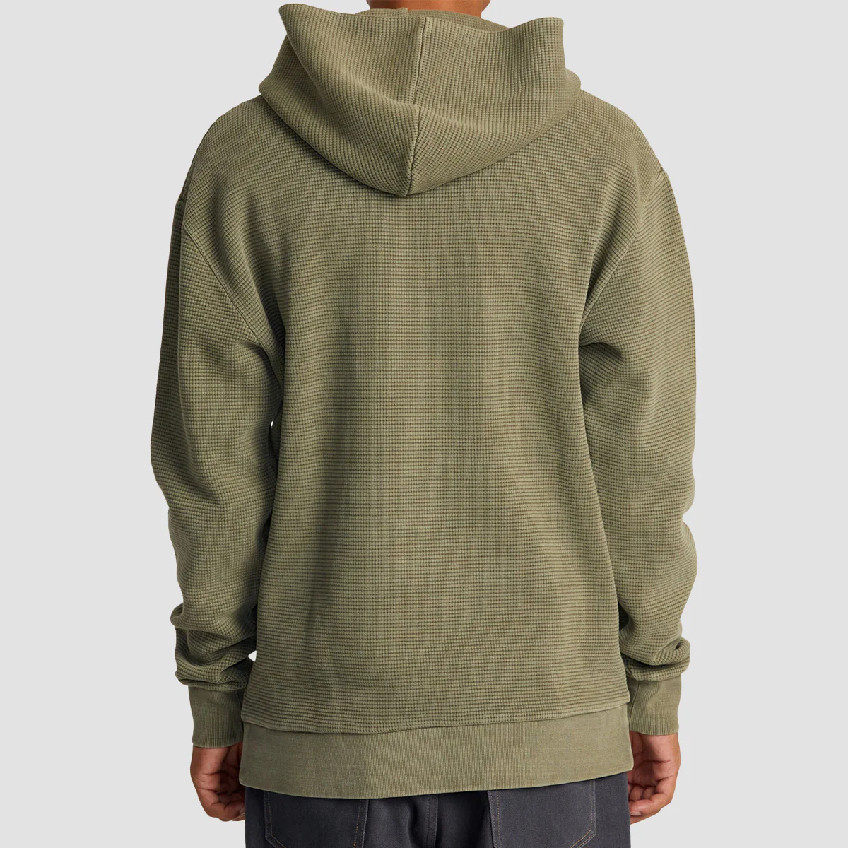 RVCA Dayshift Thermal Pullover Hoodie Olive - Image 2