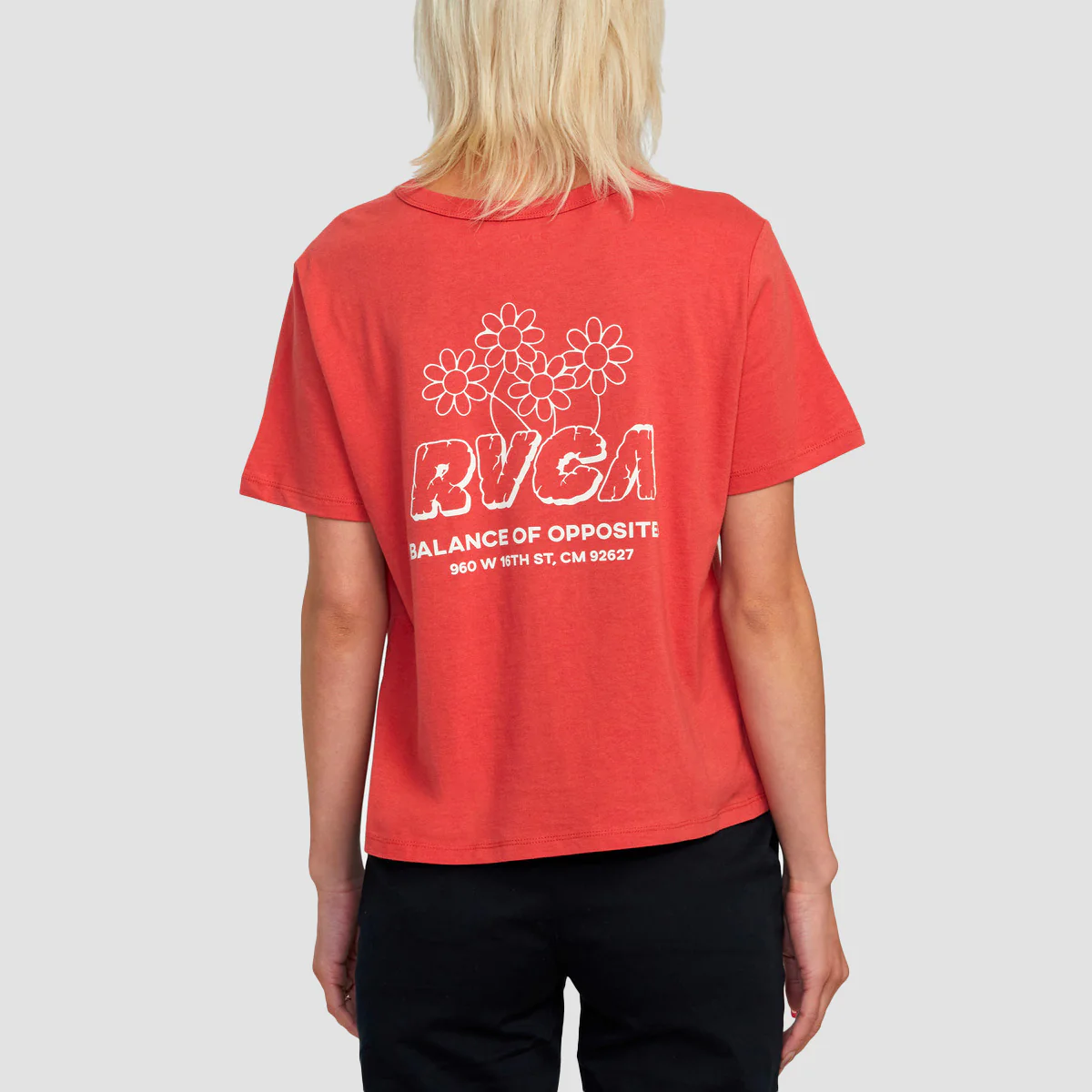 RVCA Gardener T-Shirt Red Earth - Womens - Image 2