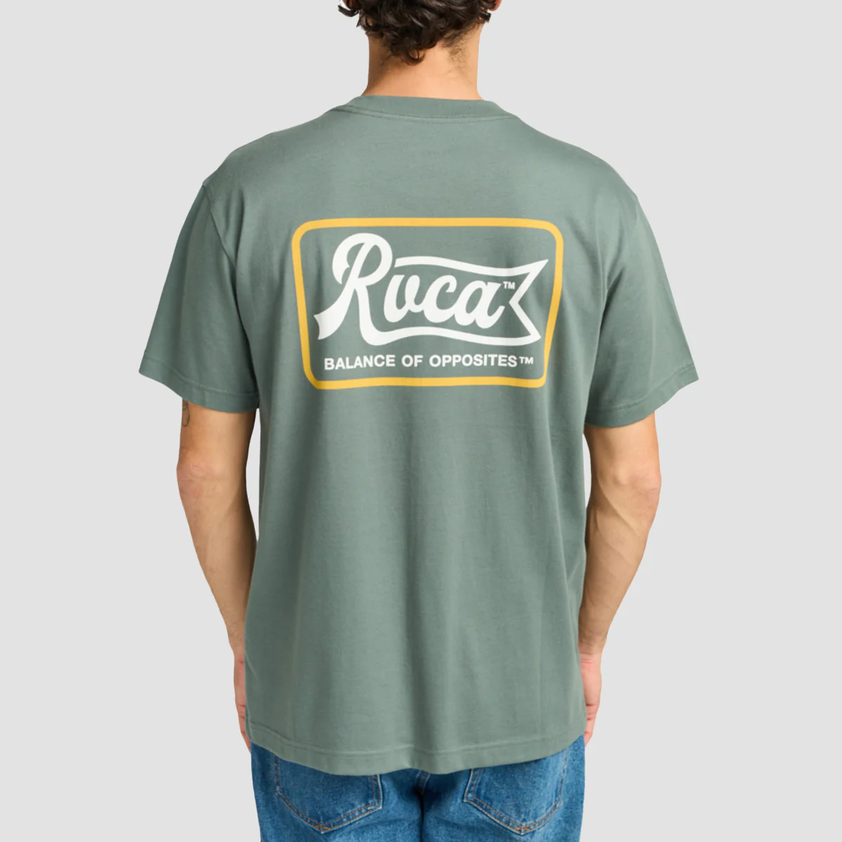 RVCA Logo T-Shirt Balsam Green - Image 2