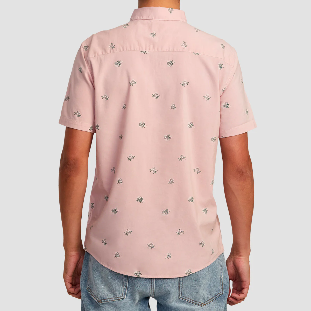RVCA Morning Glory Short Sleeve Shirt Pale Mauve - Image 2