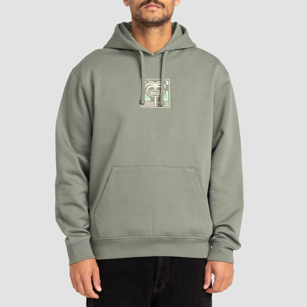 RVCA Morocco Palm Pullover Hoodie Jade - Image 2