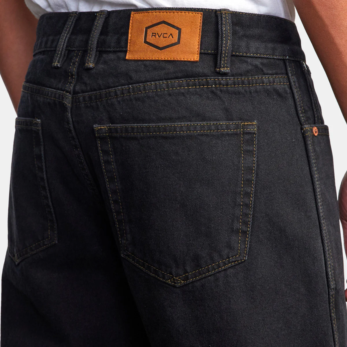 RVCA New Dawn Straight Fit Jeans Black Rinse - Image 3
