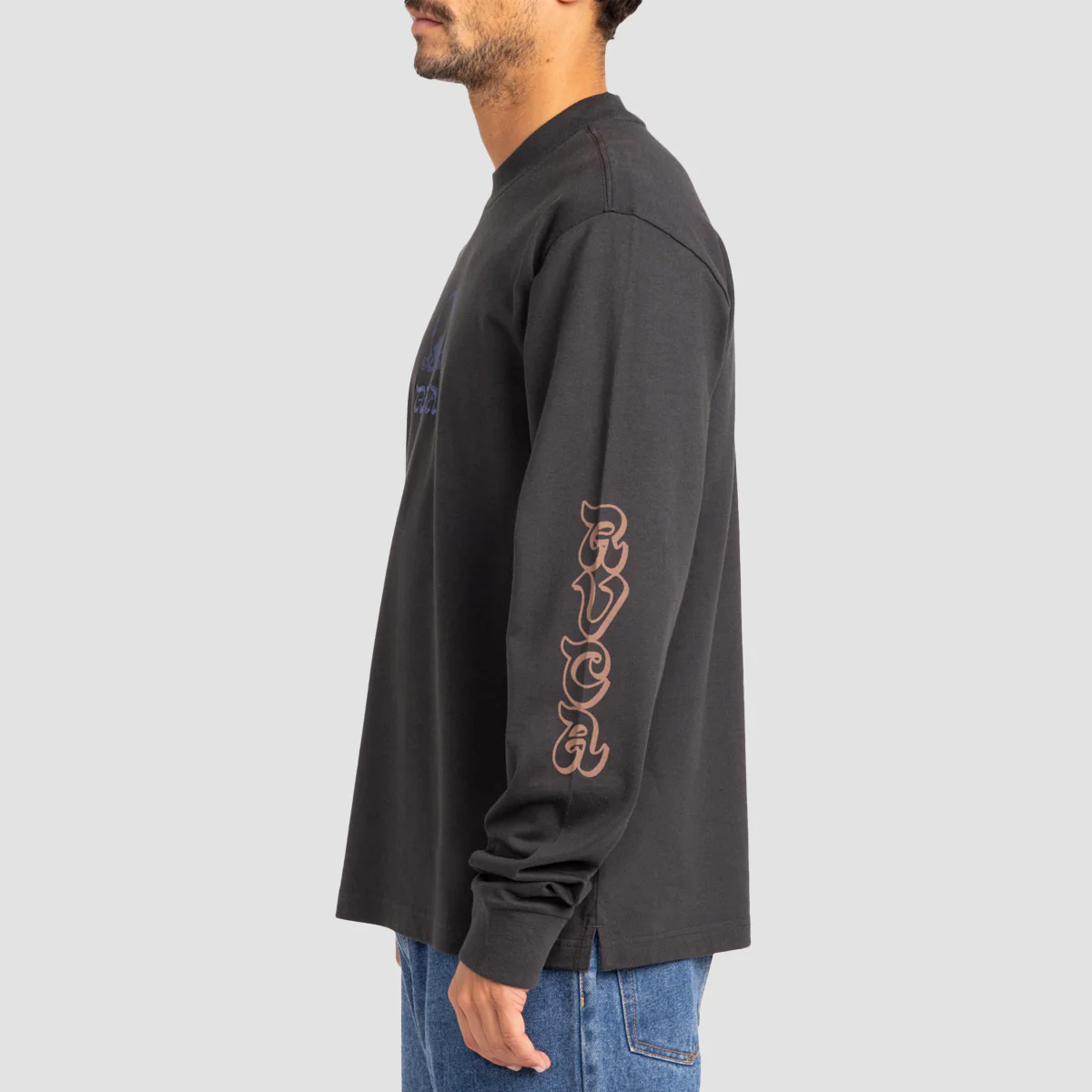 RVCA Scorched Lands Longsleeve T-Shirt Washed Black - Image 2