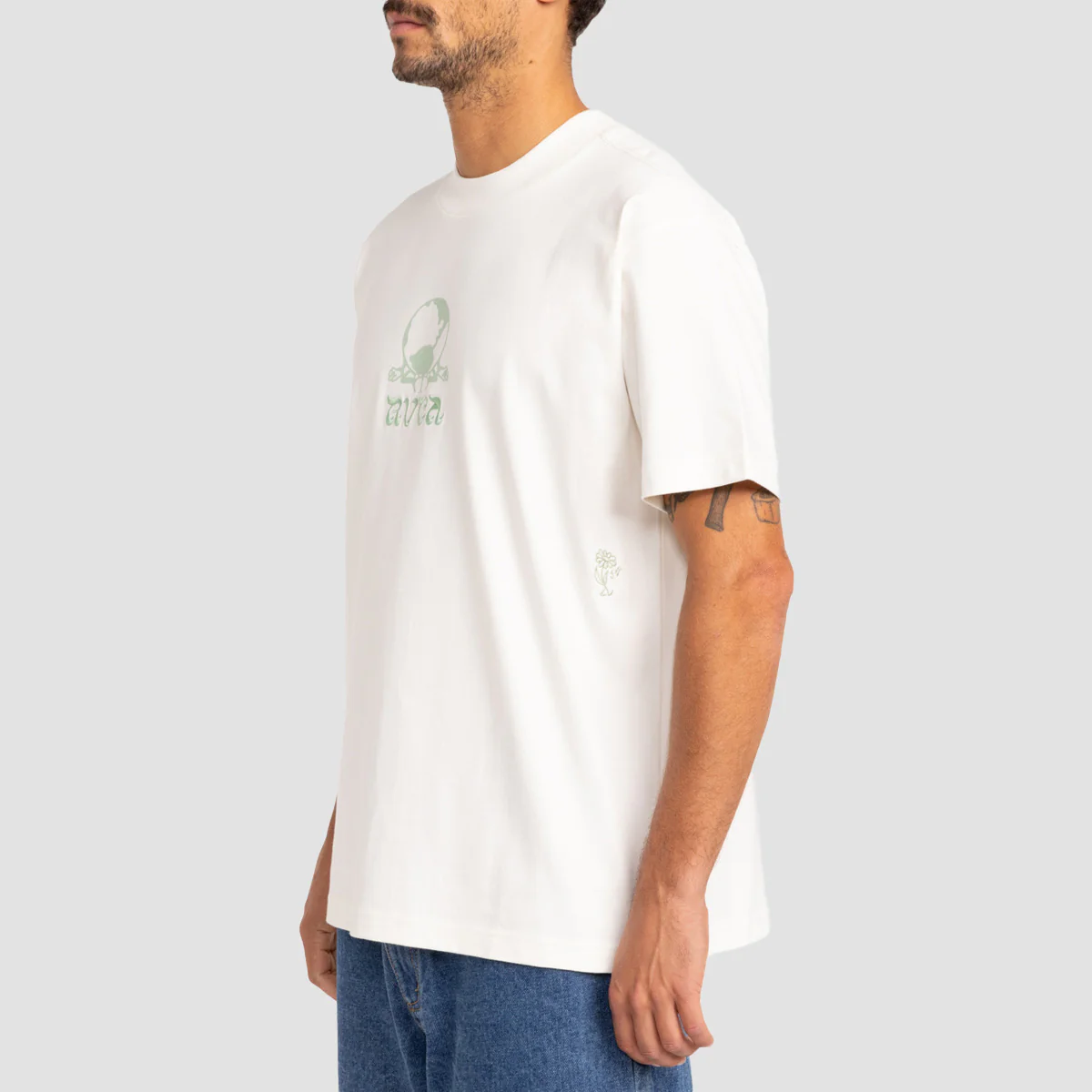 RVCA Scorched Lands T-Shirt Salt - Image 3