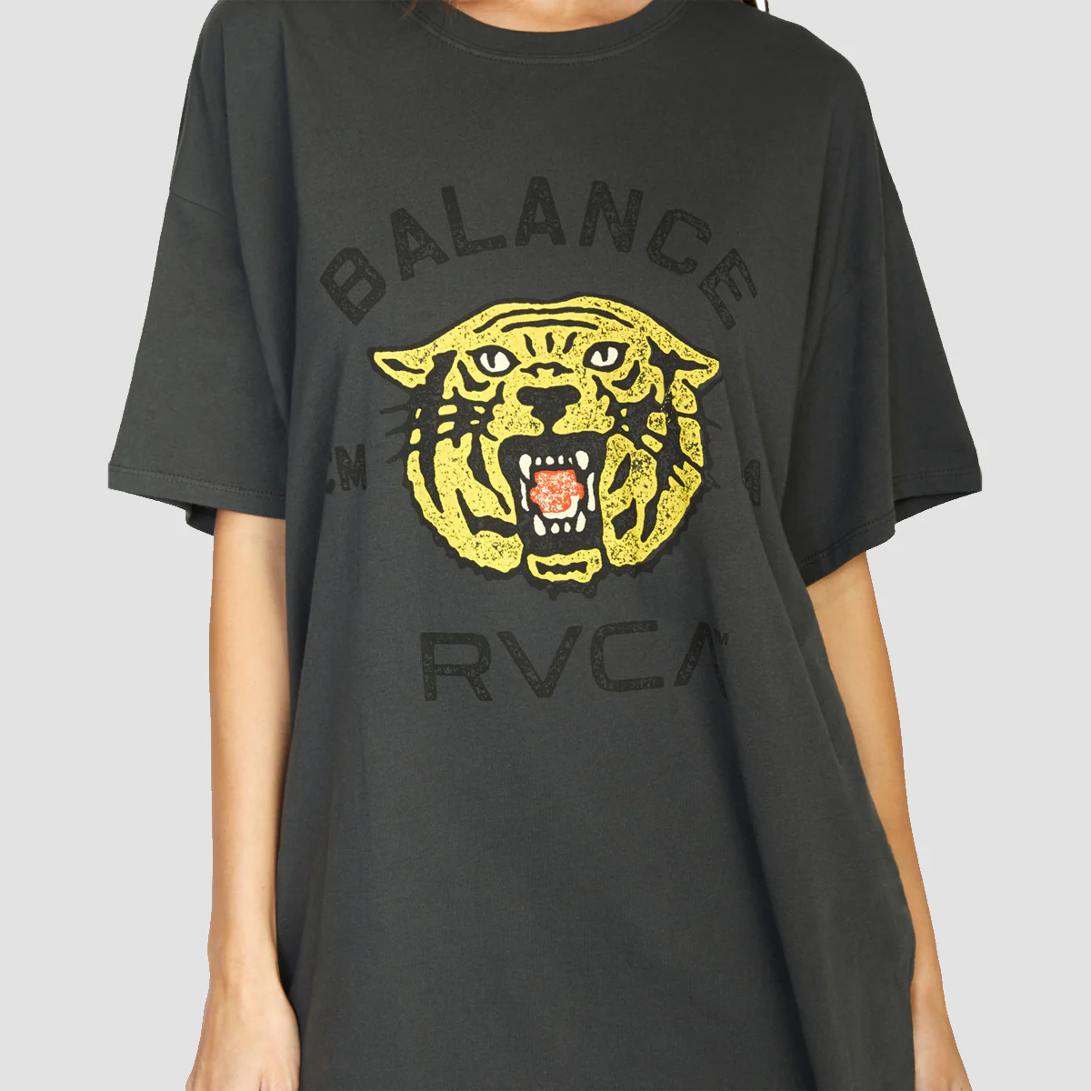 RVCA Squadron T-Shirt Washed Black - Womens - Image 2