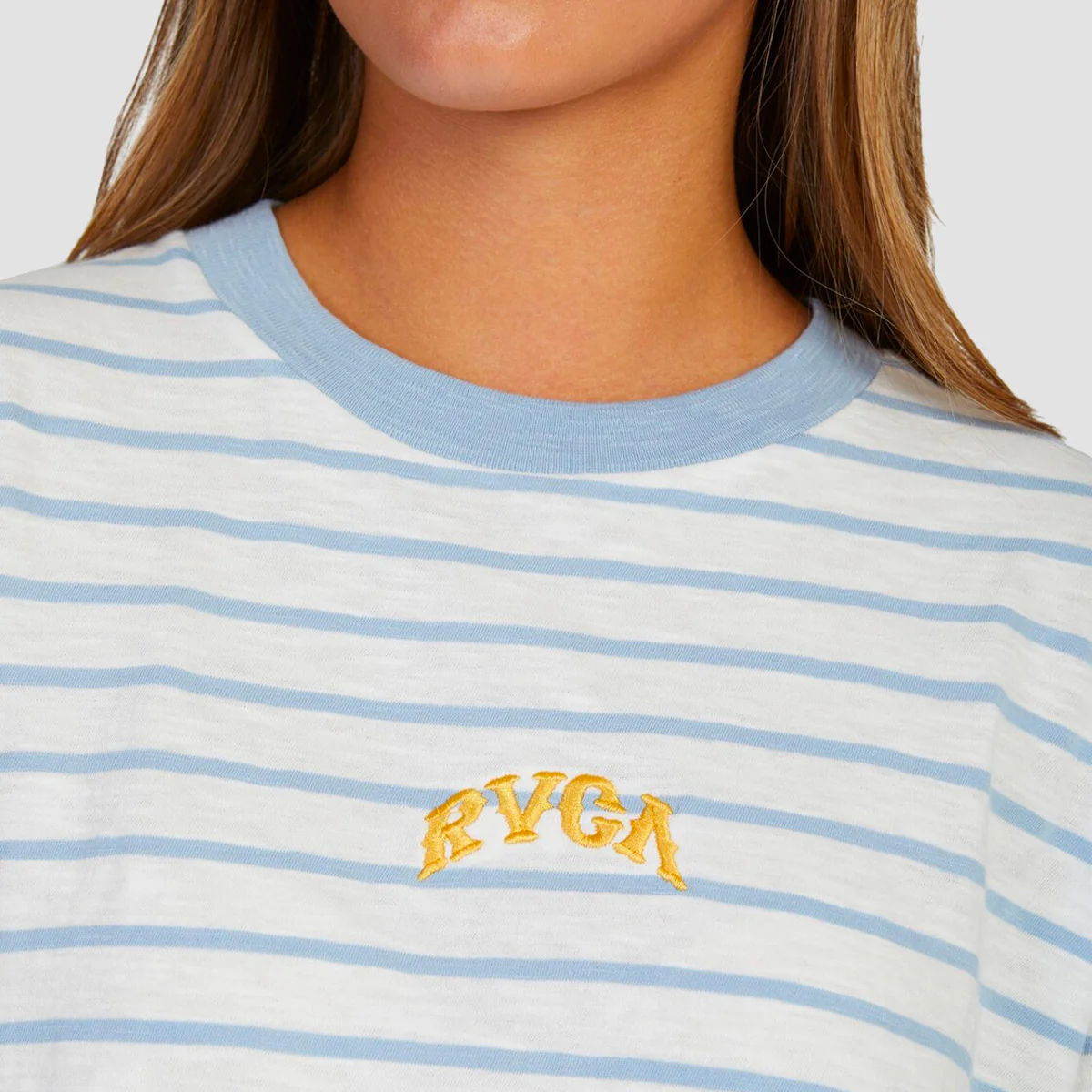 RVCA Stripes Half Rummage T-Shirt White - Womens - Image 3