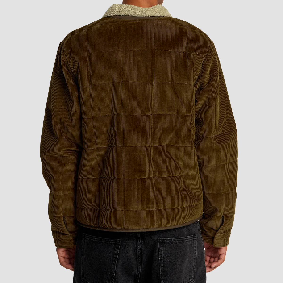 RVCA Surplus Sherpa Jacket Chocolate - Image 2