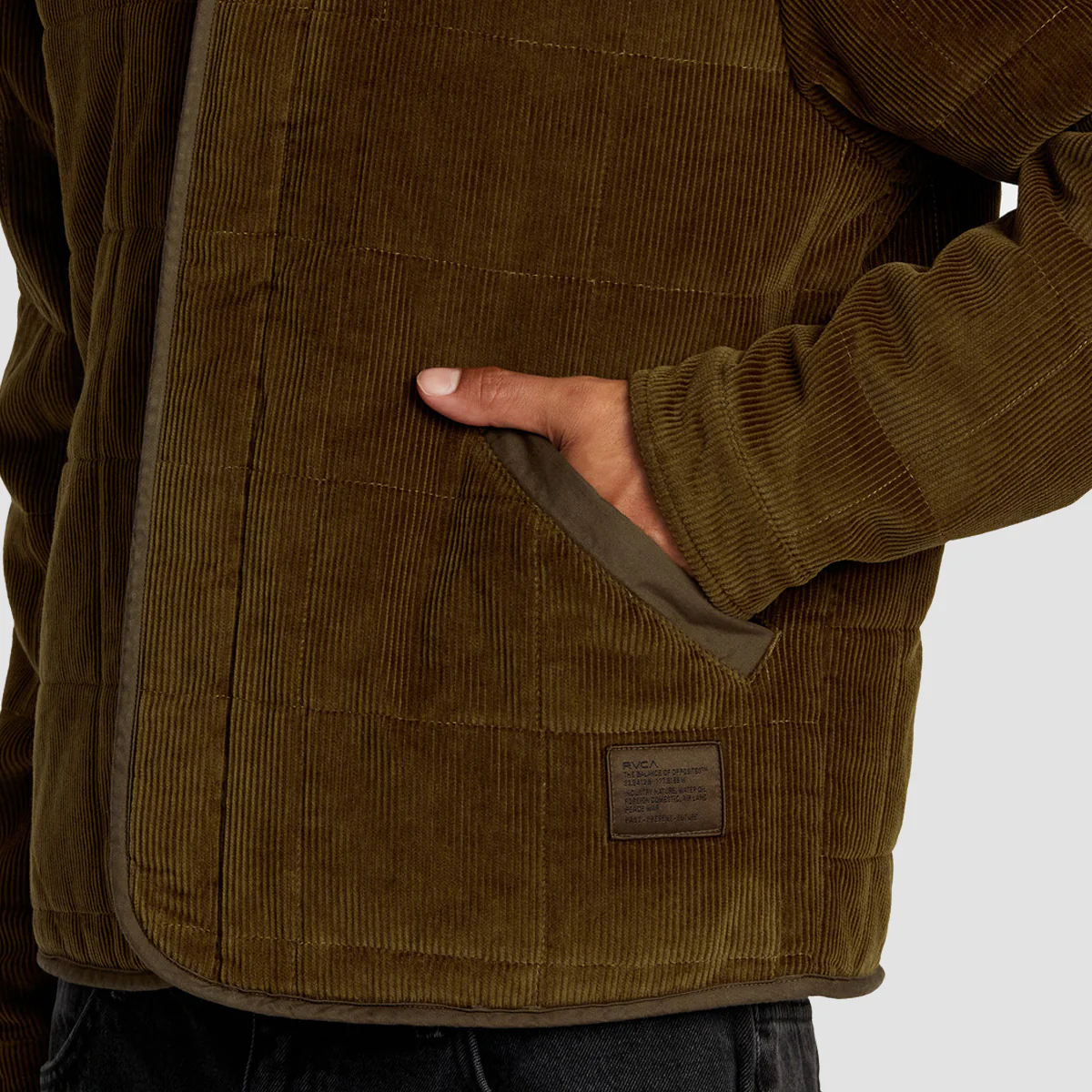 RVCA Surplus Sherpa Jacket Chocolate - Image 3