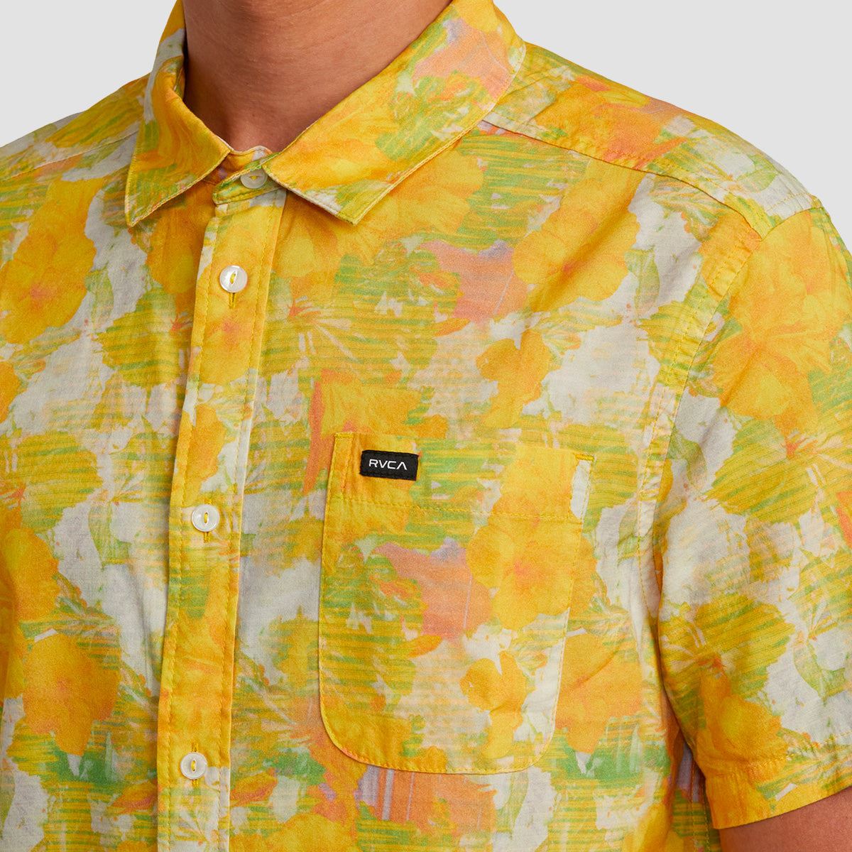 RVCA Sussingham Short Sleeve Shirt Spectra Yellow - Image 3