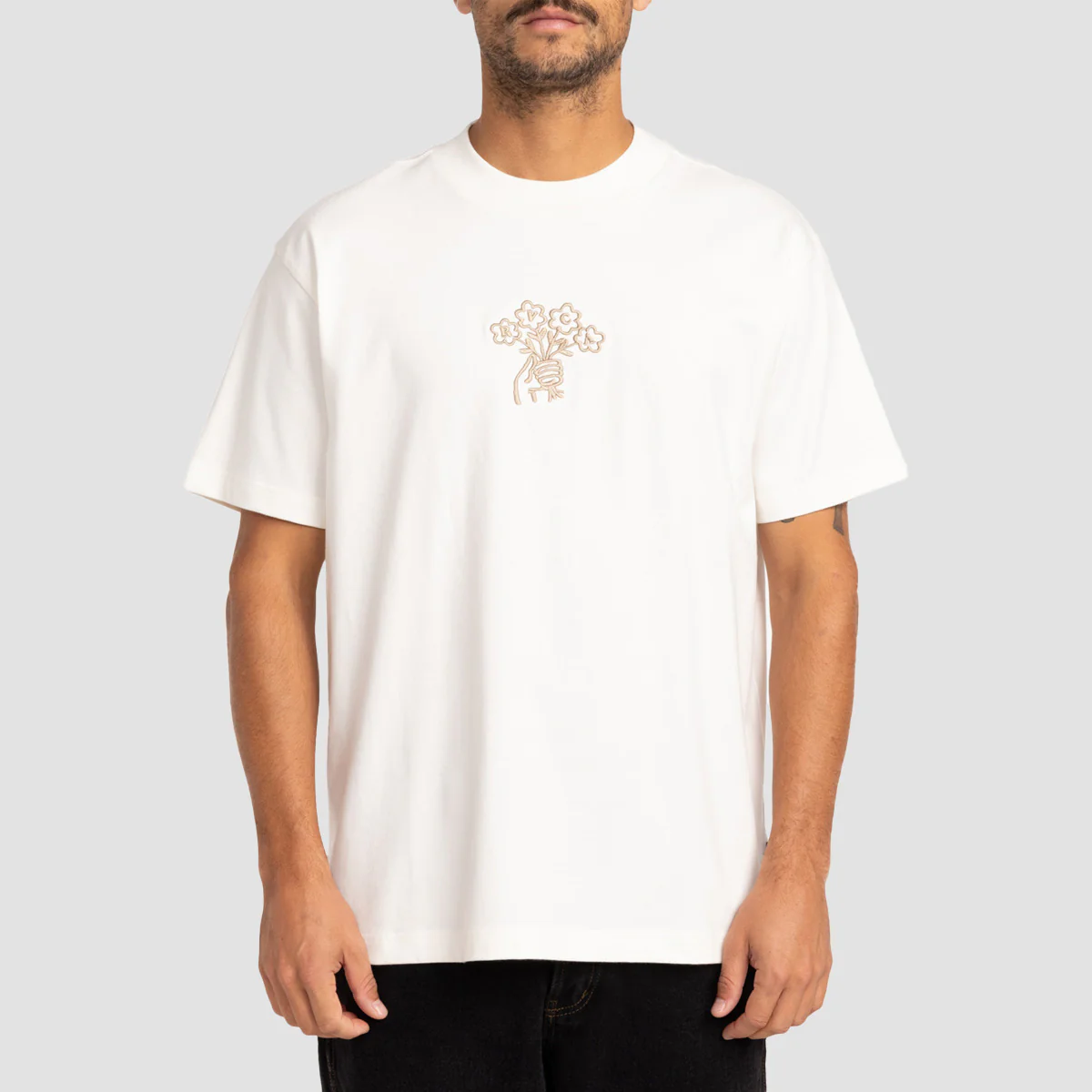 RVCA Thanks For Nothing T-Shirt Salt - Image 2