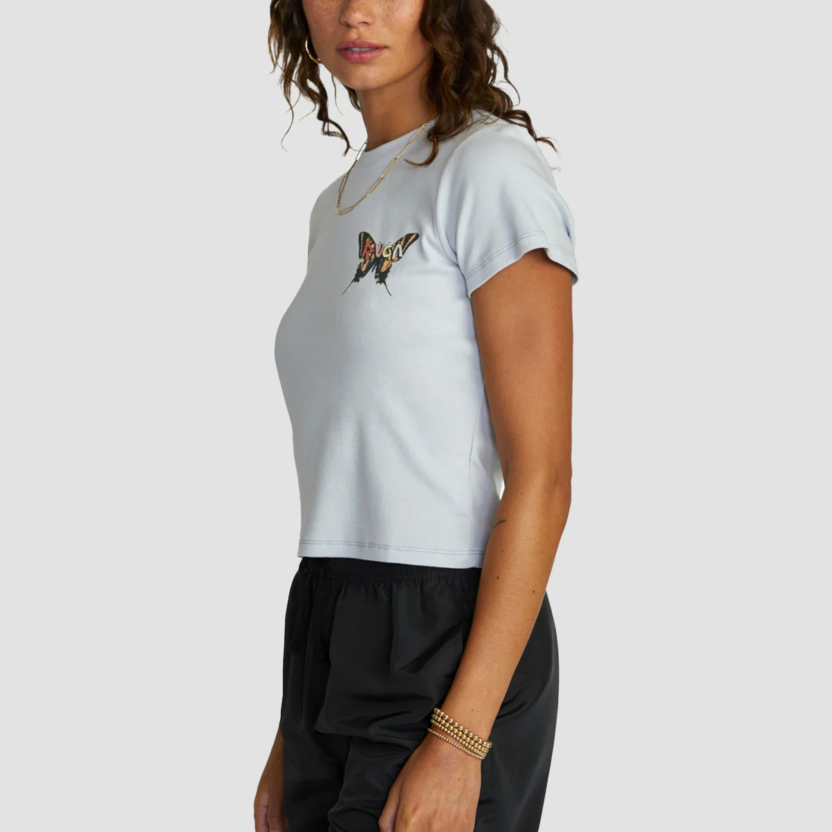 RVCA Transcend T-Shirt Halogen Blue - Womens - Image 2