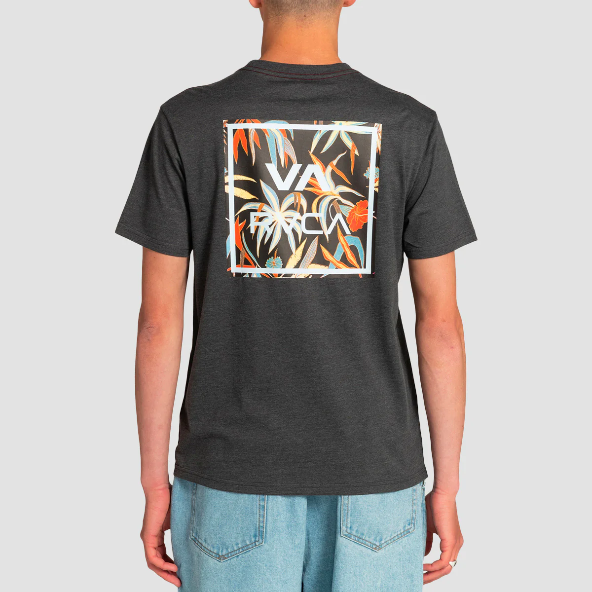 RVCA VA All The Way T-Shirt Charcoal Heather - Image 2