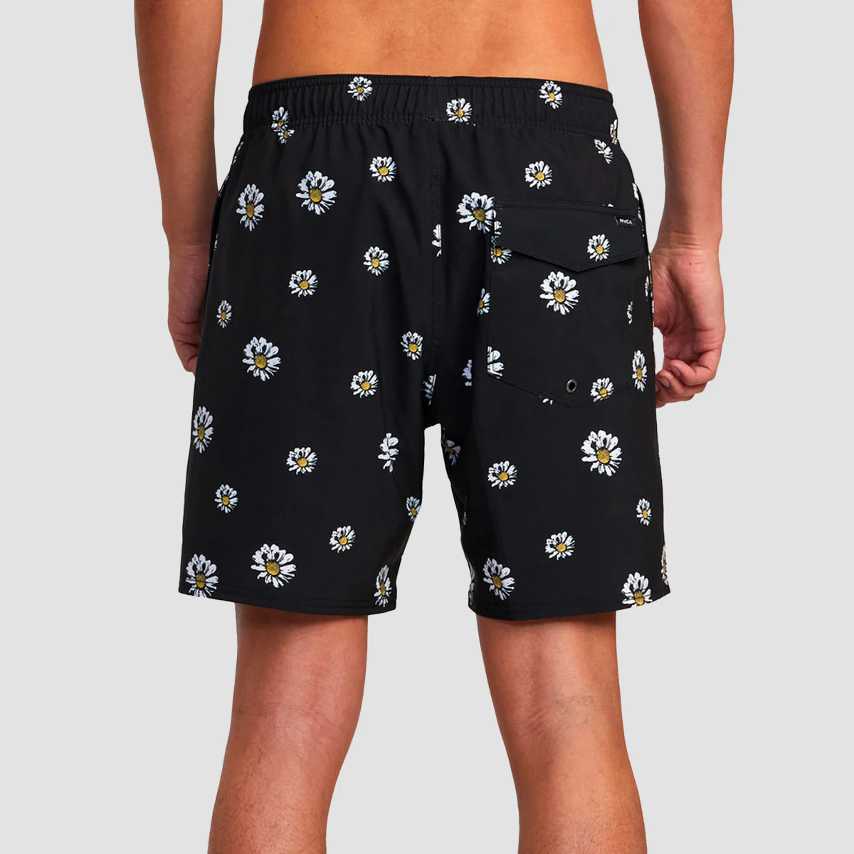 RVCA VA Pigment 17" Swim Shorts Black Floral - Image 2