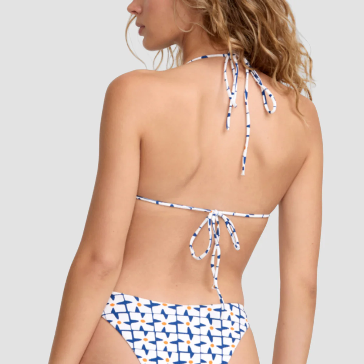 RVCA Vacation Triangle Halter Bikini Top Whisper White - Womens - Image 2