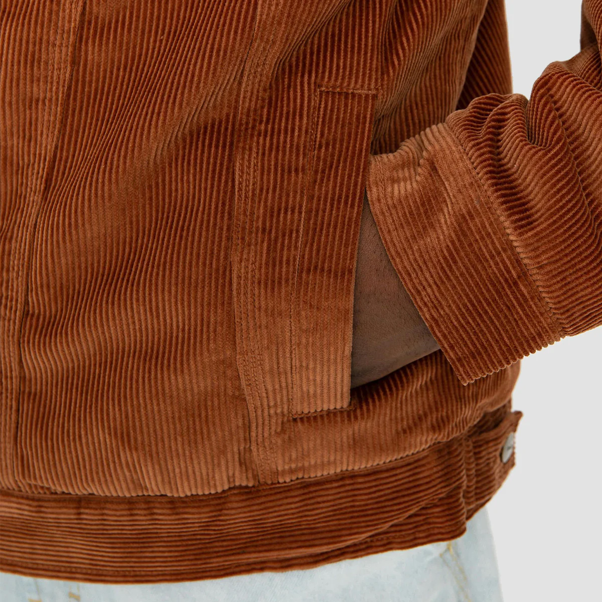 RVCA Waylon Trucker Sherpa Jacket Rawhide - Image 4