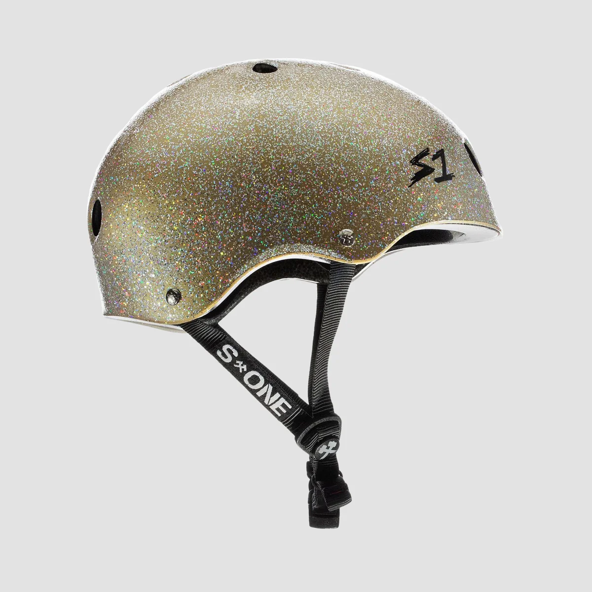 S1 Lifer Helmet Double Gold Glitter - Image 2