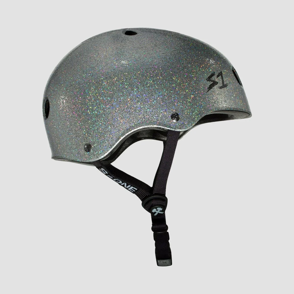 S1 Lifer Helmet Silver Gloss Glitter - Image 2