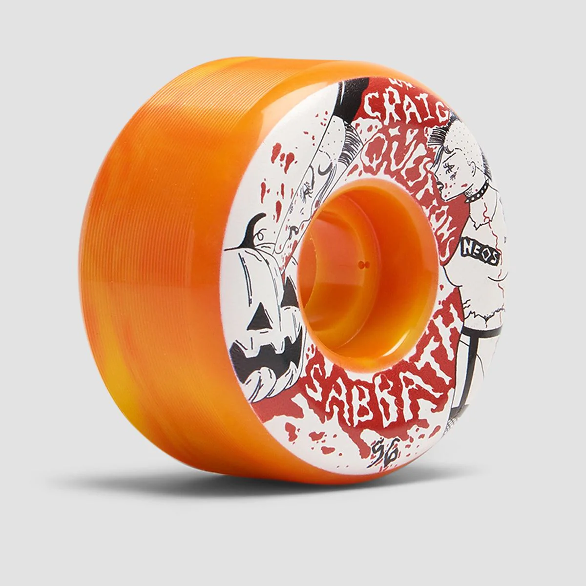 Sabbath Craig 'Questions' Scott Conical ATU 99A Skateboard Wheels Orange/Pink Swirl 56mm - Image 2
