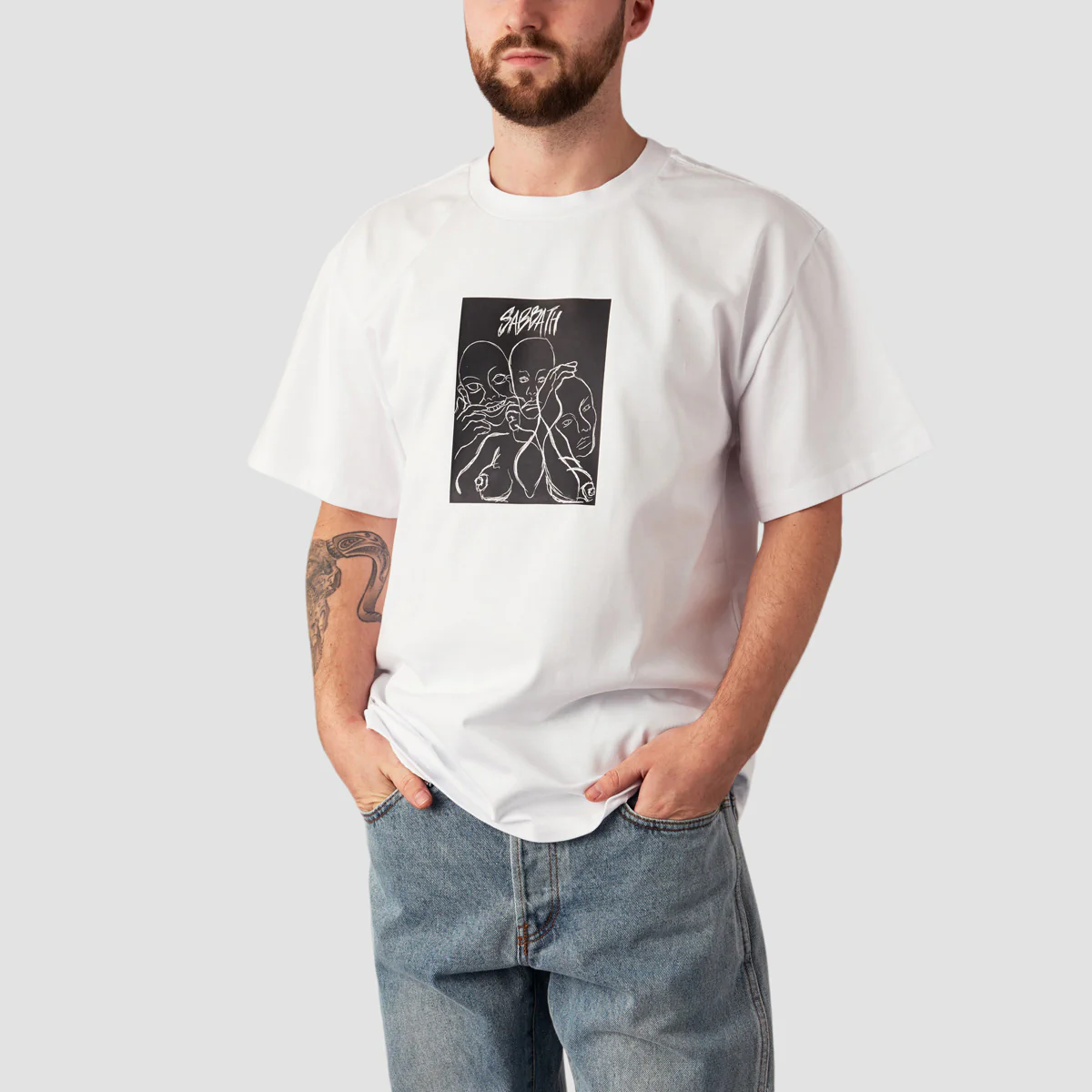 Sabbath Wheels Feelings T-Shirt White - Image 2