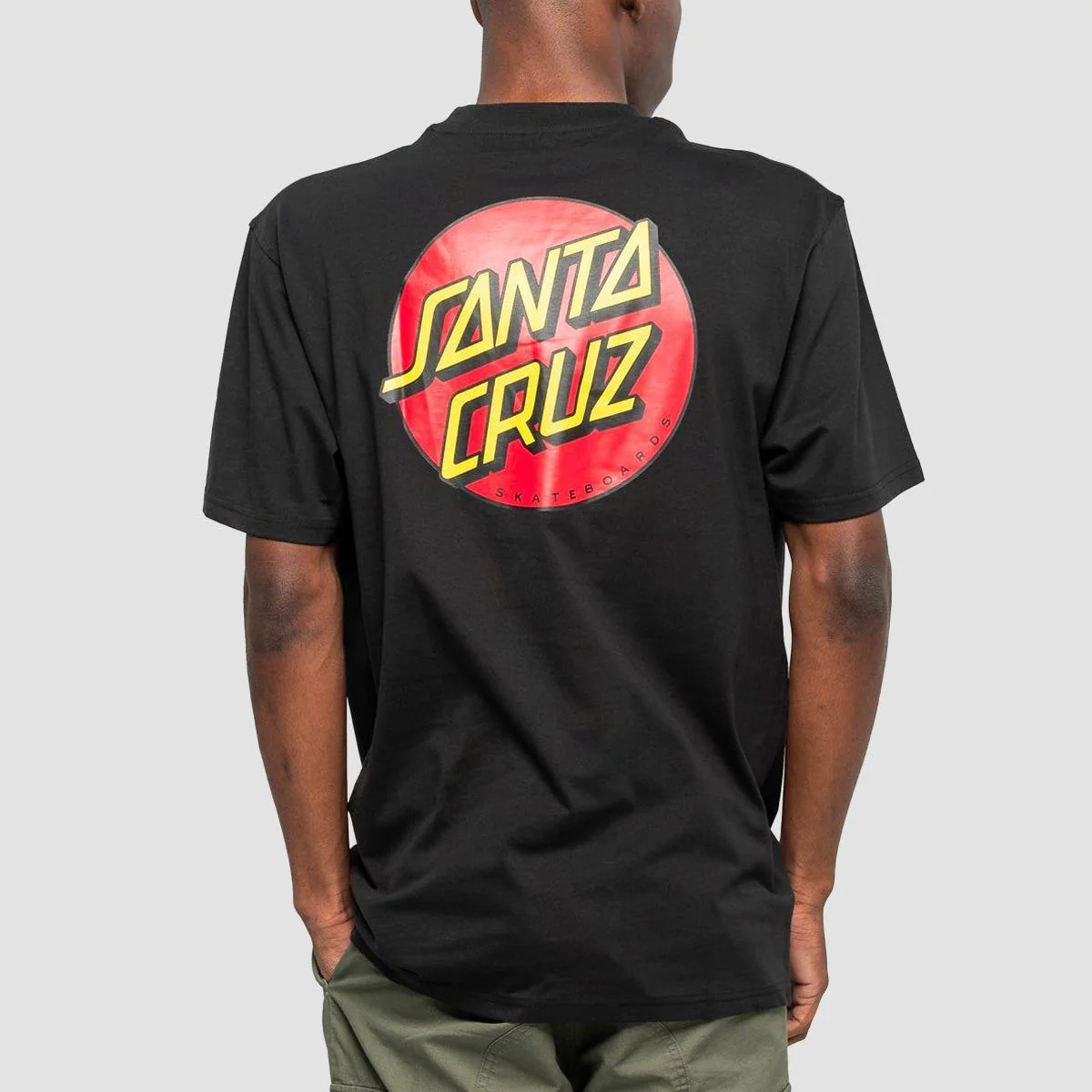 Santa Cruz Classic Dot Chest T-Shirt Black - Image 2