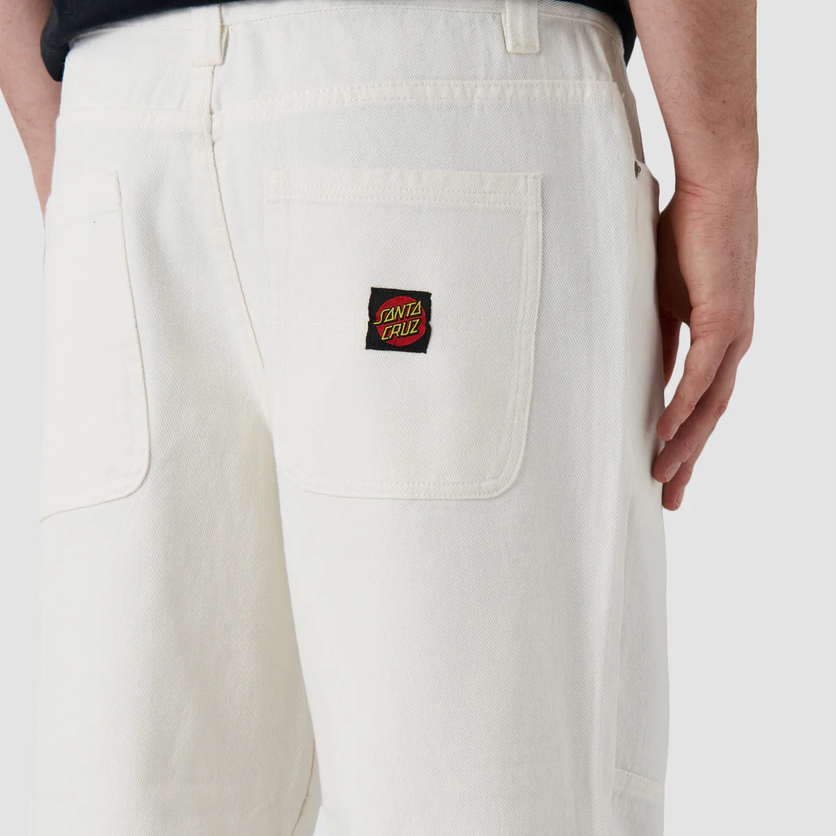 Santa Cruz Classic Label Panel Jeans Optic White - Image 4