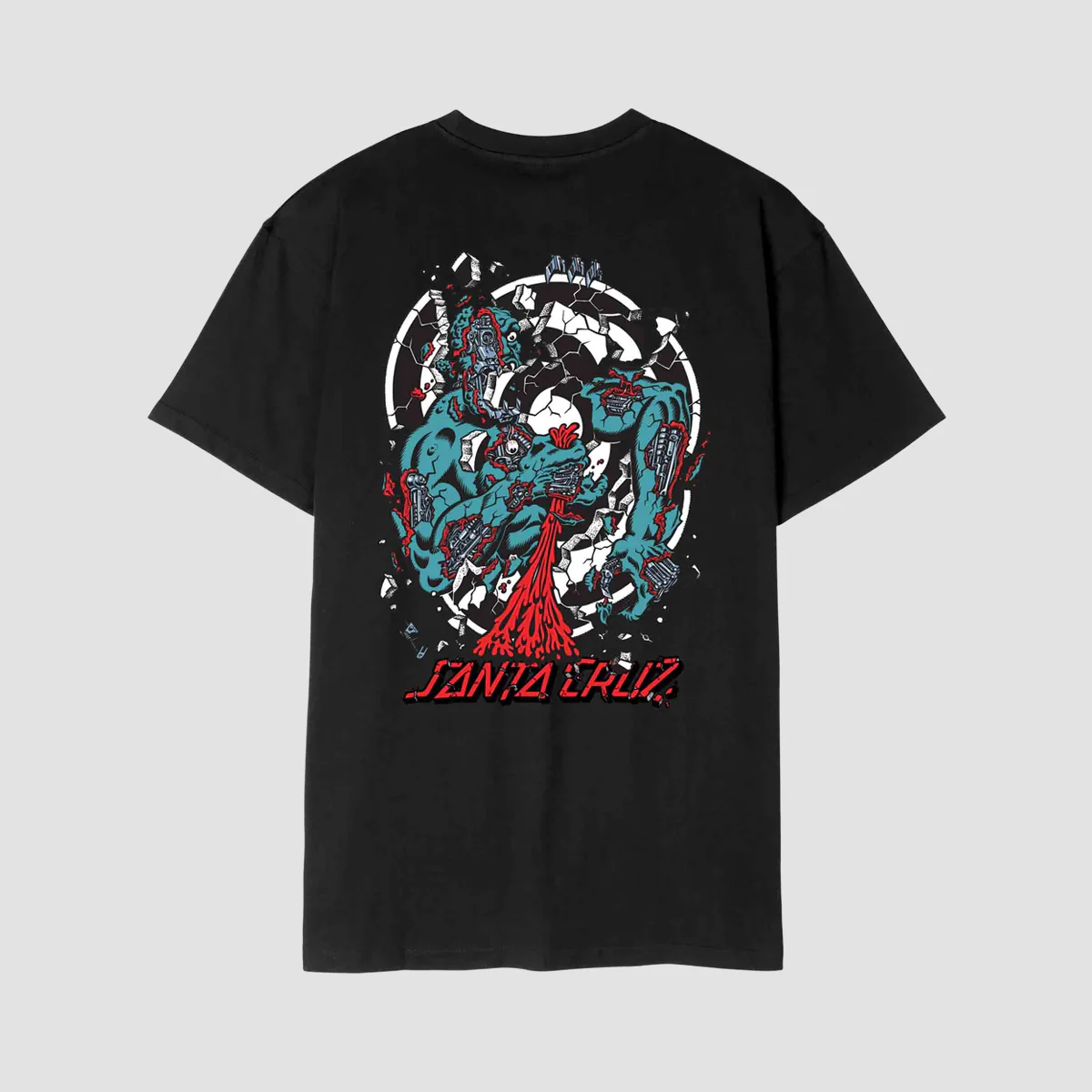 Santa Cruz Roskopp Dissect Strip T-Shirt Black