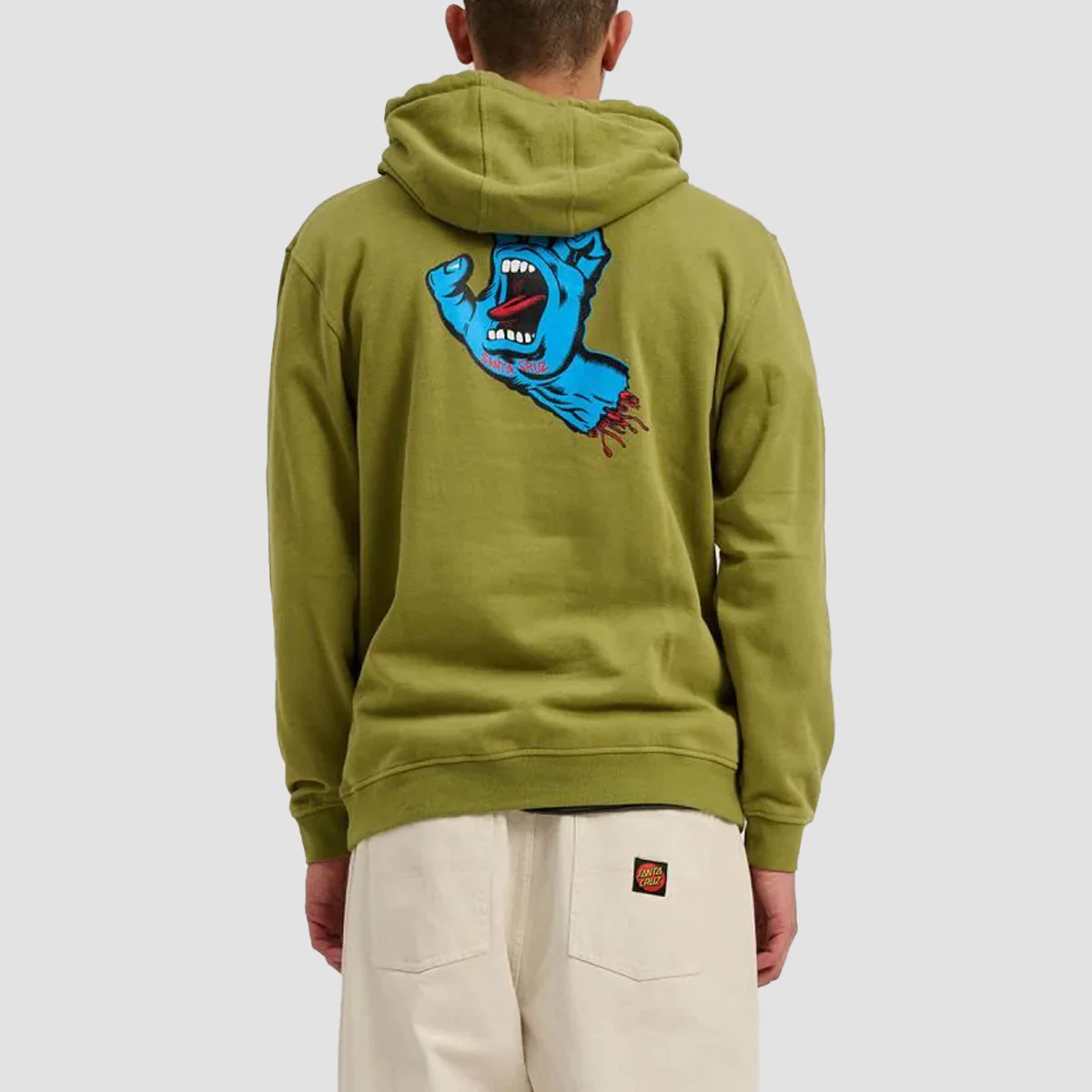 Santa Cruz Screaming Hand Chest Pullover Hoodie Iguana - Image 2