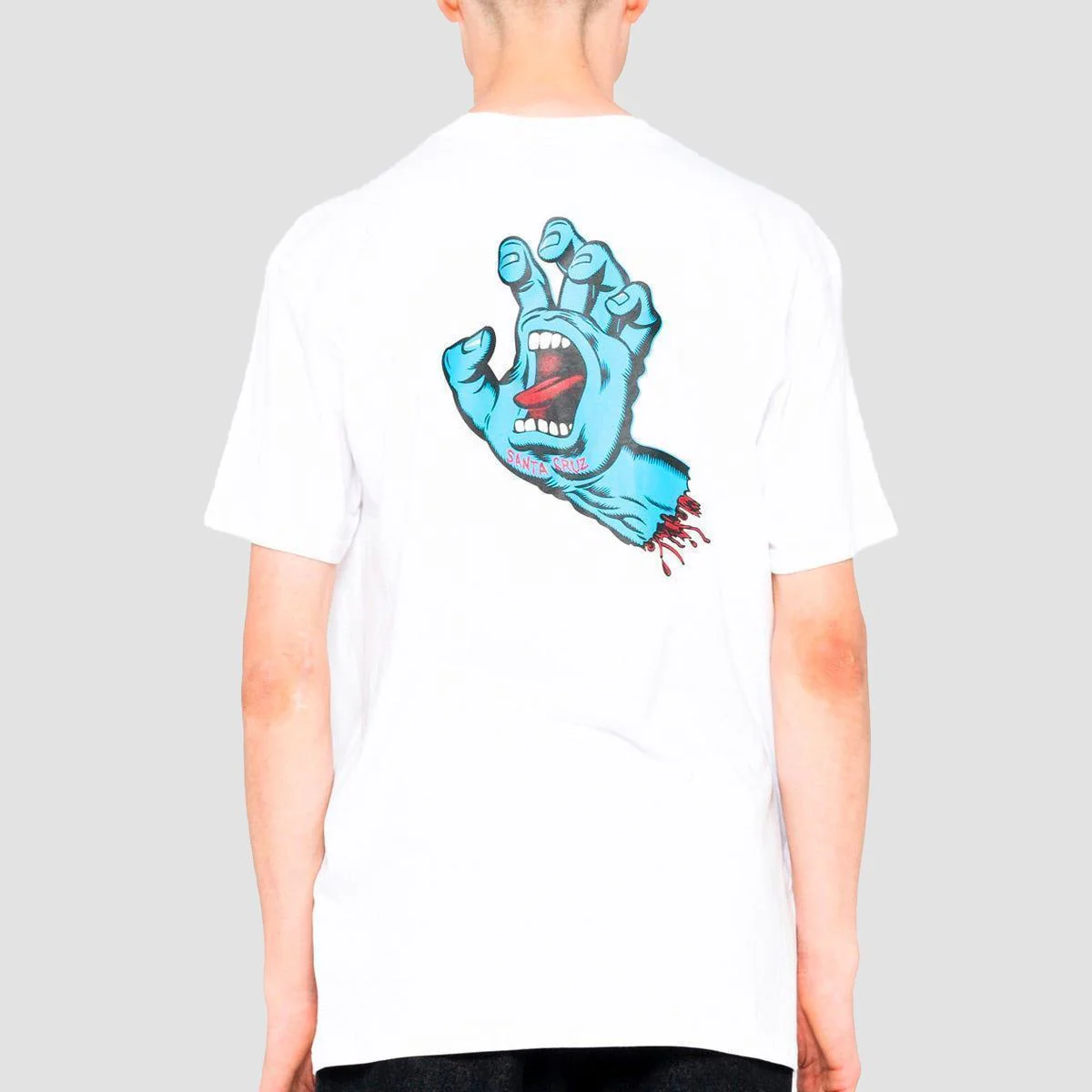Santa Cruz Screaming Hand Chest T-Shirt White - Image 2