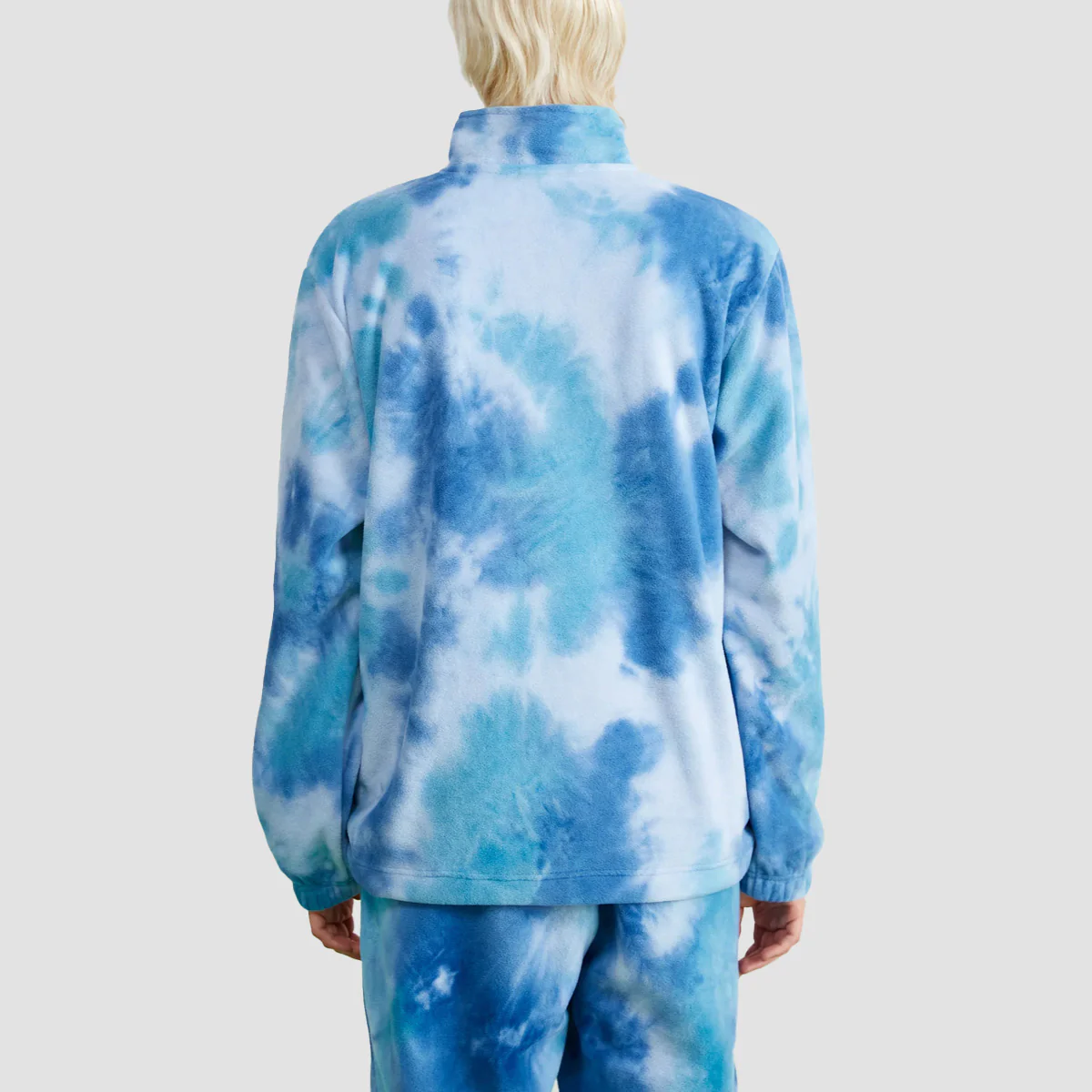 Santa Cruz Slumber Polar Fleece 1/2 Zip Sweatshirt Blue Tie Dye - Womens - Image 2