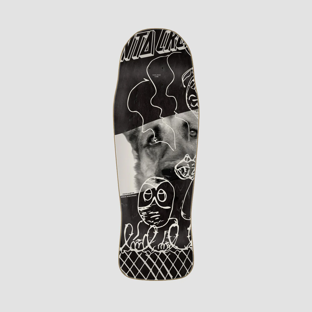Santa Cruz Winkowski Tribute Pro Shaped Skateboard Deck - 10.34" - Image 2