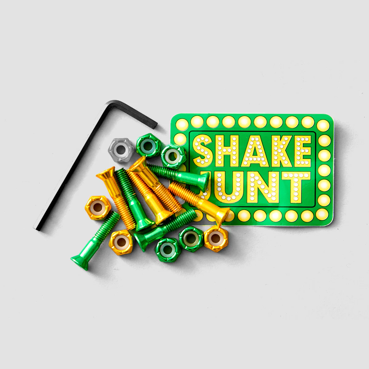 Shake Junt Allen Truck Bolts All Green/Yellow 1"