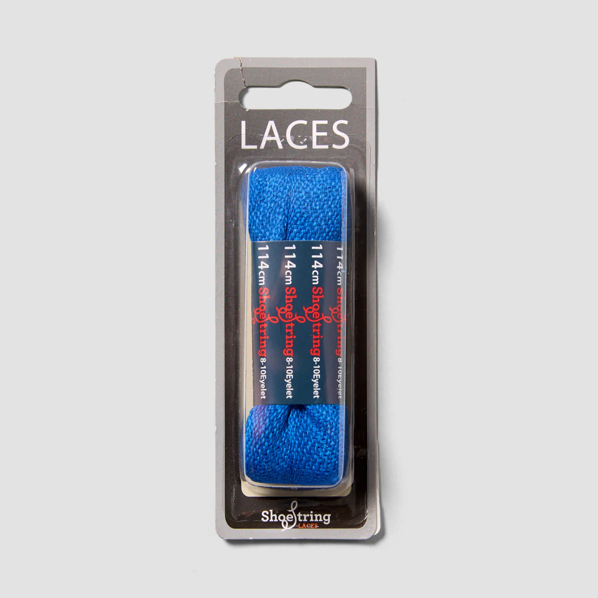 ShoeString Supremes 114cm Fat Flat Laces (Blister Pack) Cobolt