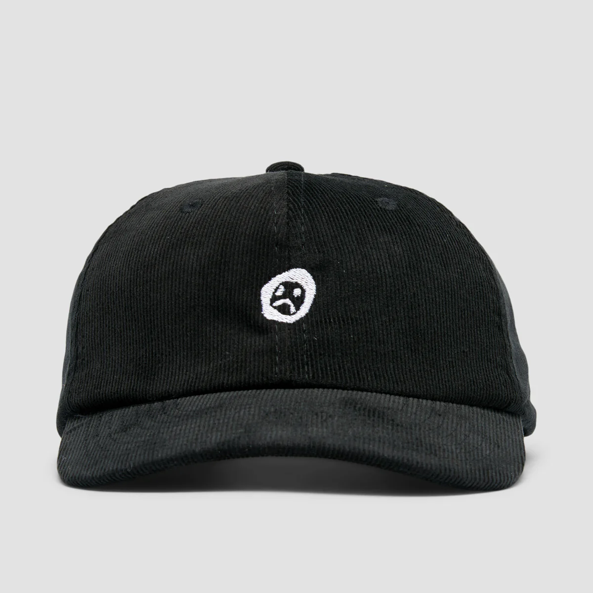 Short Straw Harvey Logo Coduroy Cap Black - Image 2