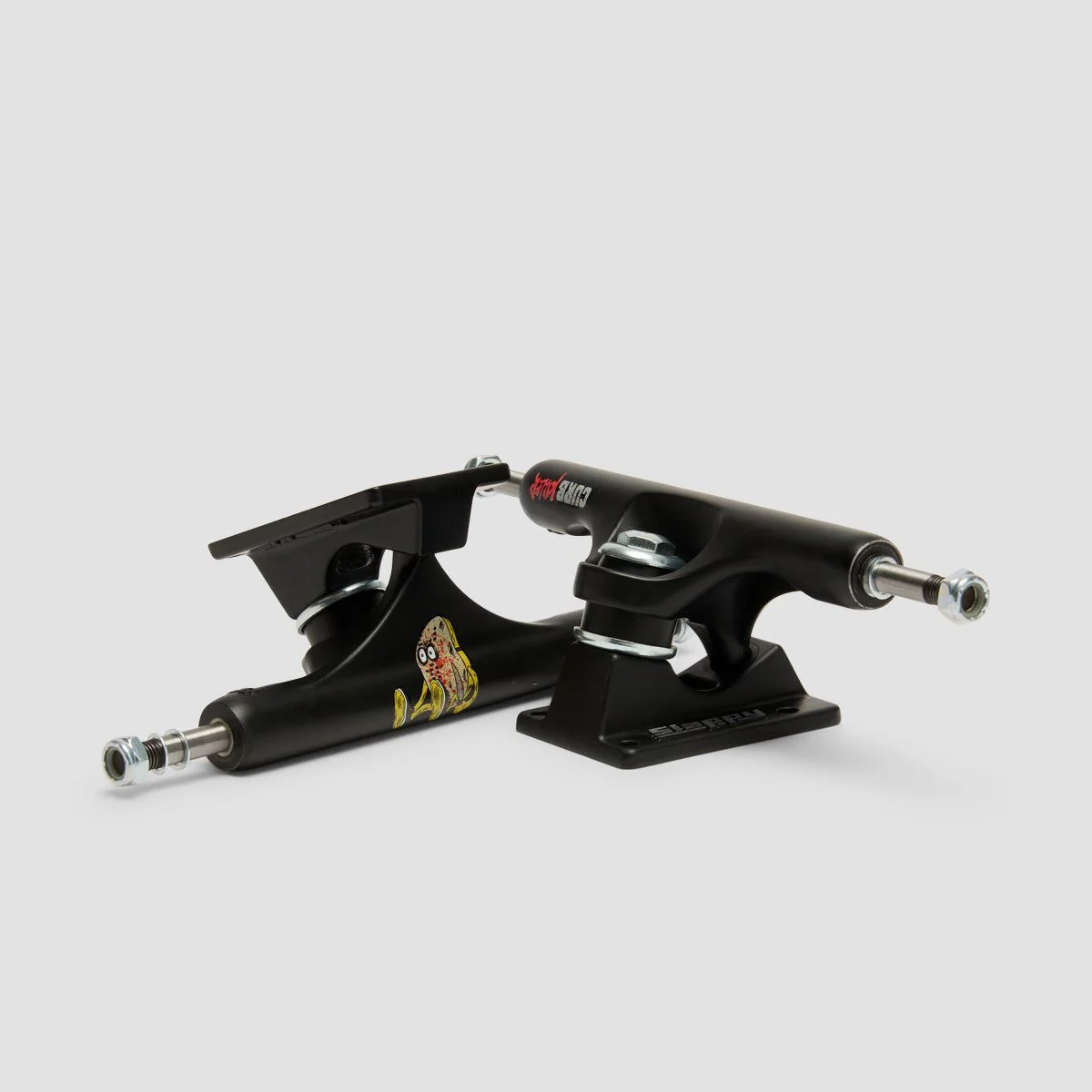 Slappy x Heroin ST1 Curb Killer Skateboard Trucks 1 Pair Matte Black - 8.5" - Image 3