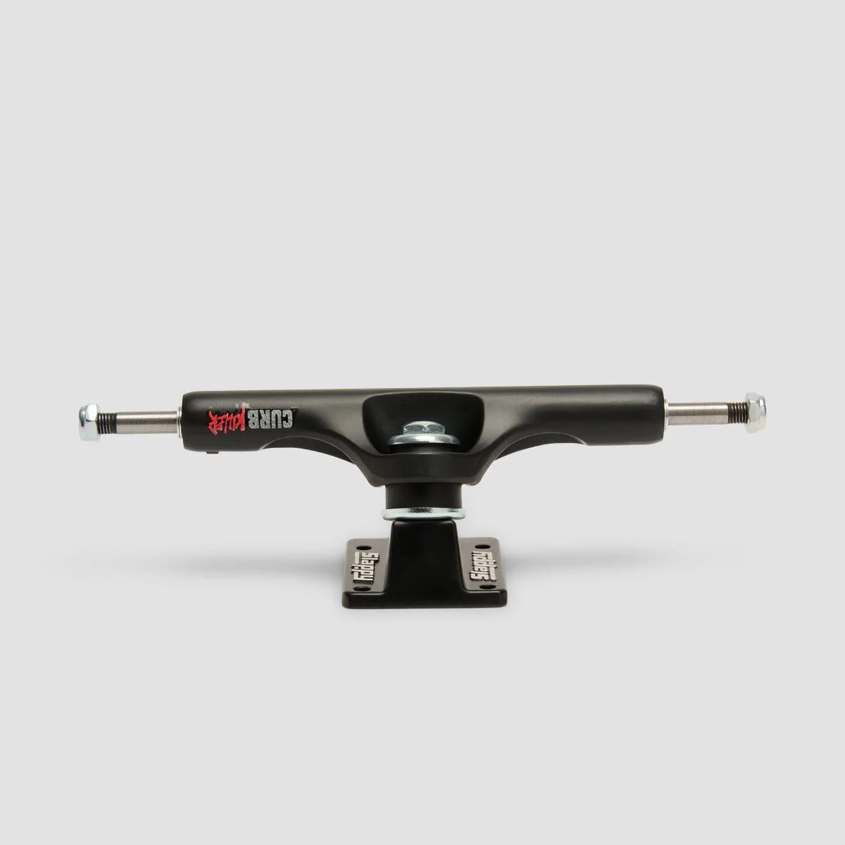 Slappy x Heroin ST1 Curb Killer Skateboard Trucks 1 Pair Matte Black - 9" - Image 2