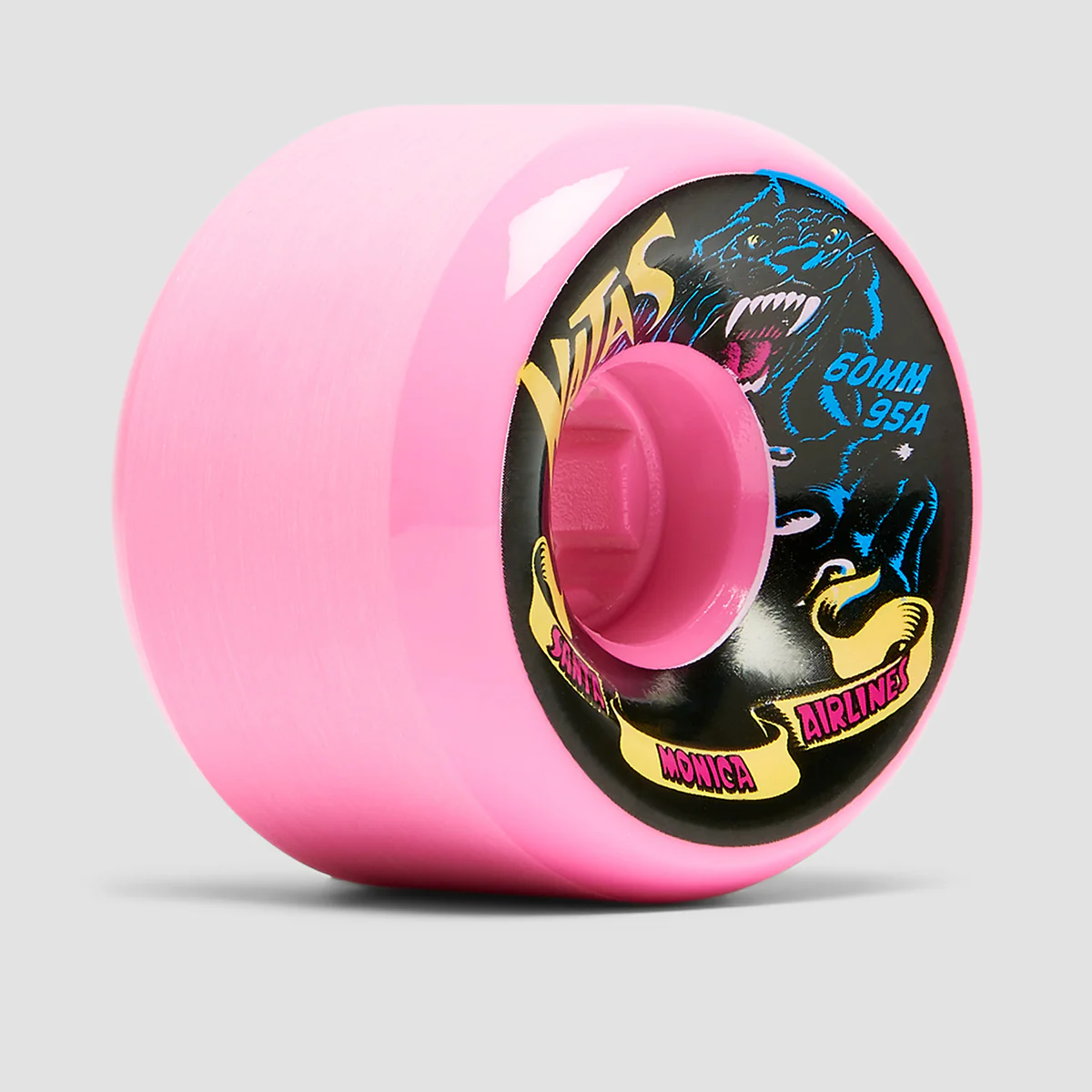 Slime Balls Natas Kaupas Panther Vomits 95a Skateboard Wheels Pink 60mm - Image 2