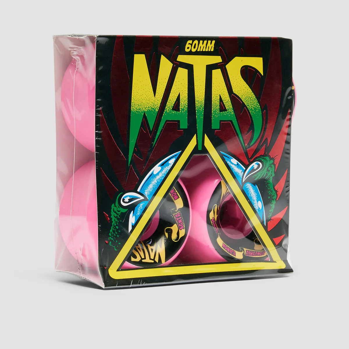 Slime Balls Natas Kaupas Panther Vomits 95a Skateboard Wheels Pink 60mm - Image 4