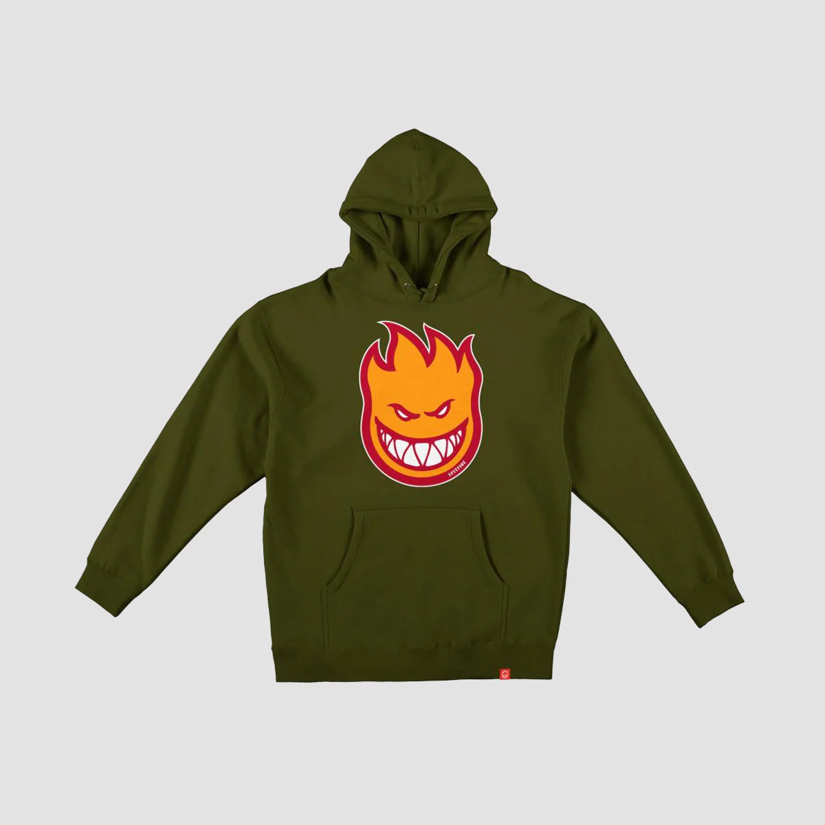 Spitfire Bighead Fill Pullover Hoodie Army/Orange